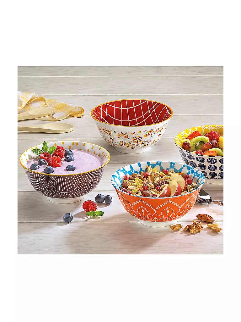 CILIO Dessertschale - Bowl AMICI 15,5cm Linien bunt