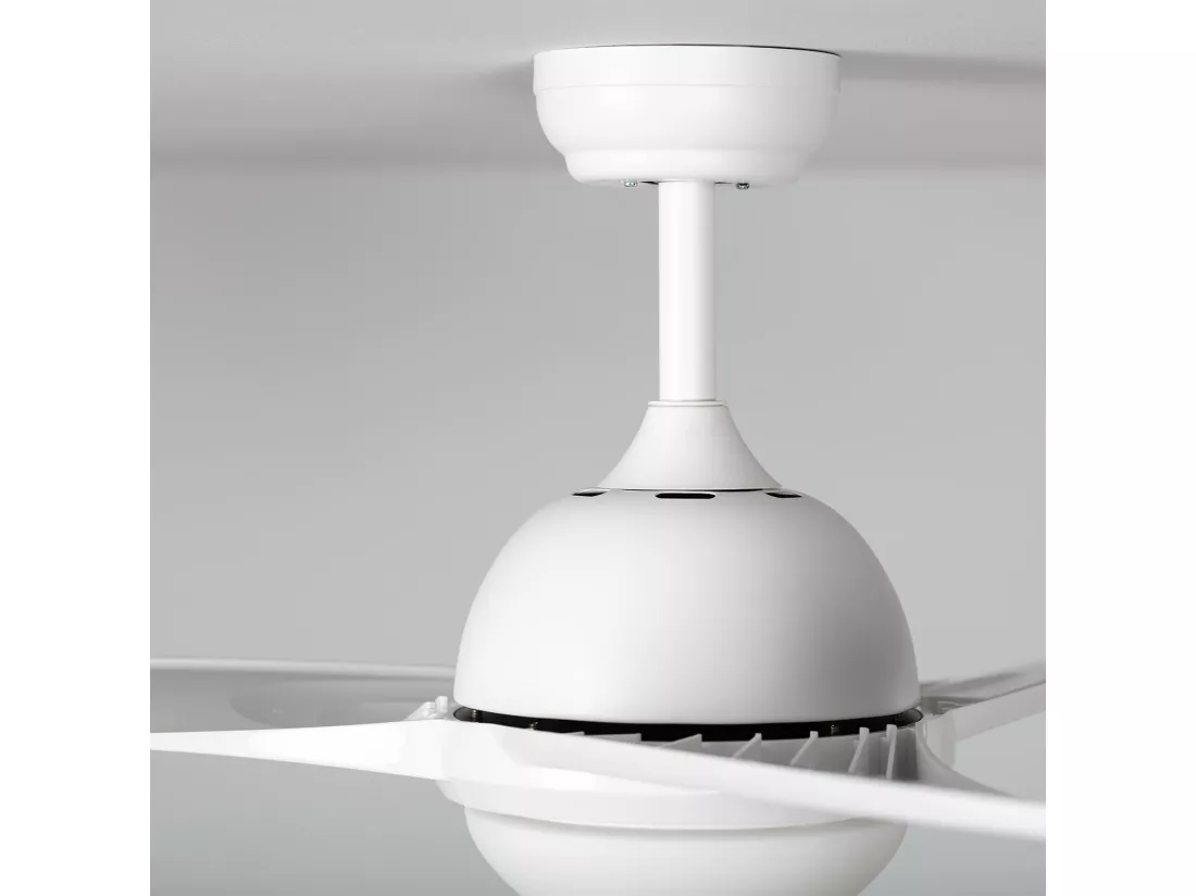 Ventilateur de Plafond Silencieux Aran Blanc 107cm Moteur DC Blanc