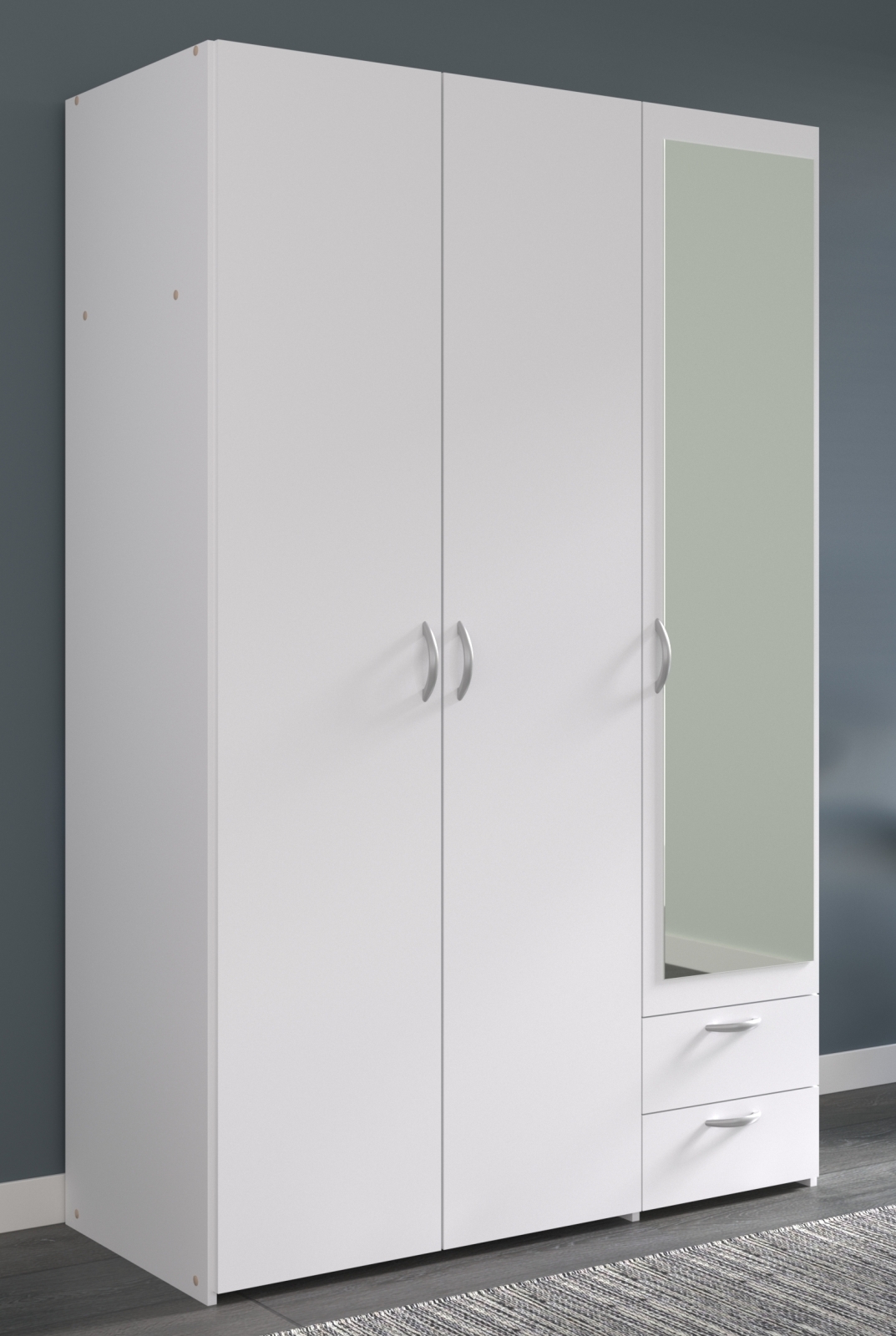 Kleiderschrank DAILY 4 - weiß - 3-türig - 120 cm breit