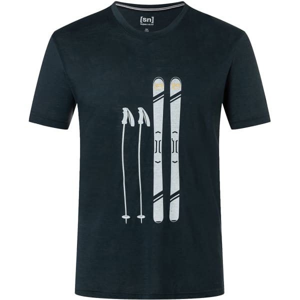 T-shirt randonnée SUPER.NATURAL M SKIING GEAR TEE BLUEBERRY/VAPOR GREY/GOLD FLAKE
