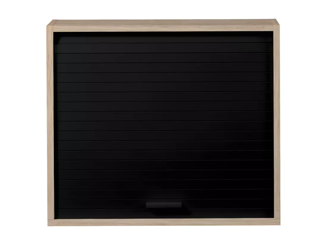 Meuble Cuisine Chêne Rideau Noir 1 Etagère Larg 60 Haut 53.6 Prof 25 cm