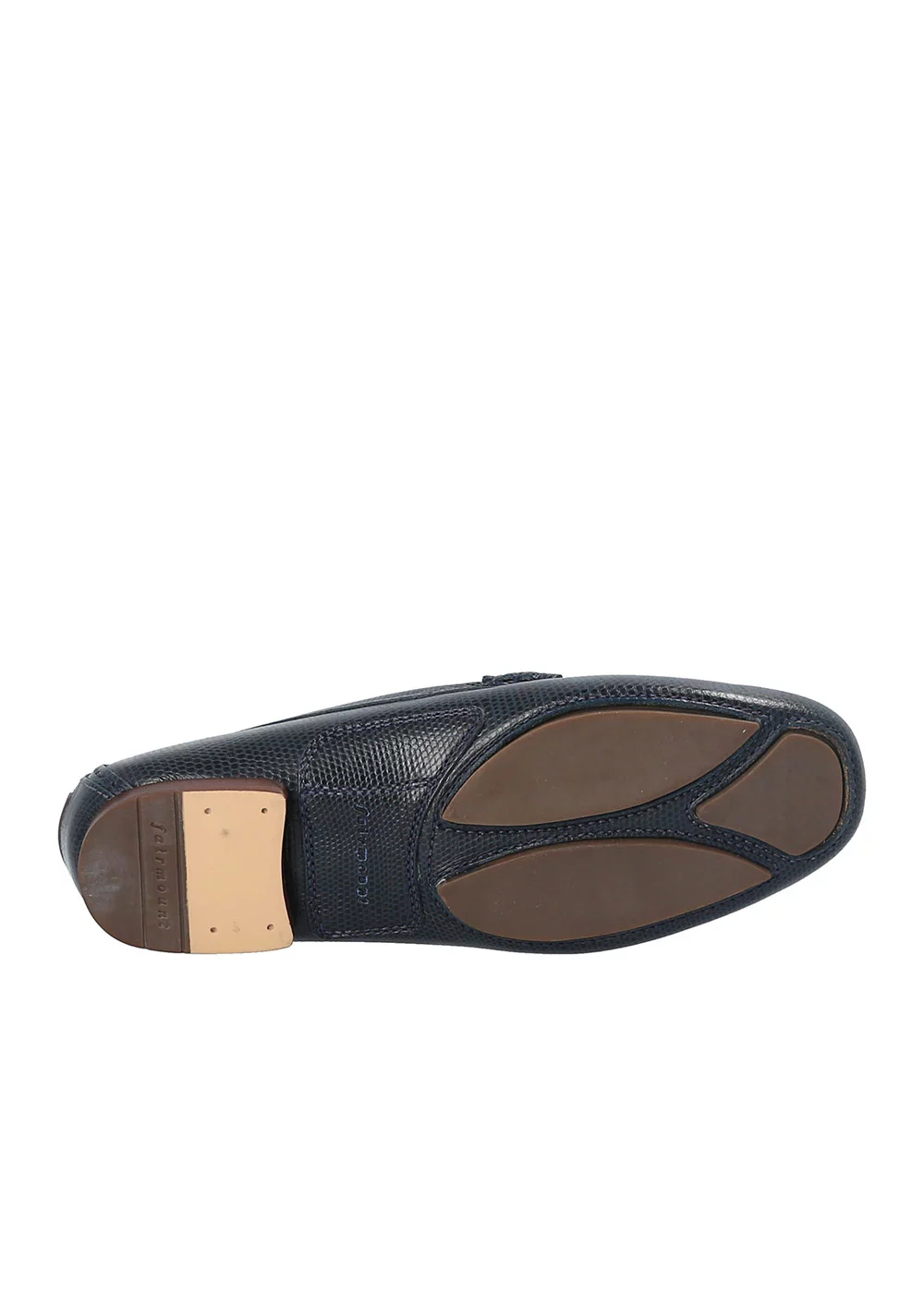 MOCASSIN LIZARD CUIR NEW MARINE