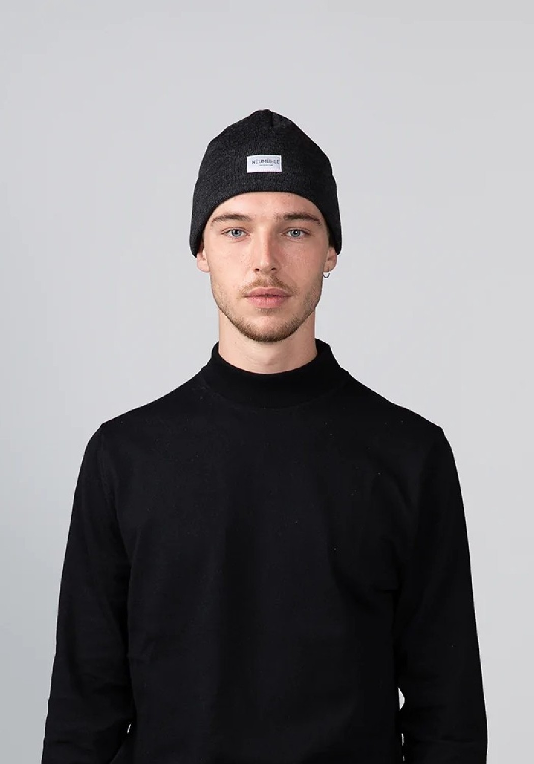 Neumuhle Wollmütze Nebel Organic Merino Slate Dust