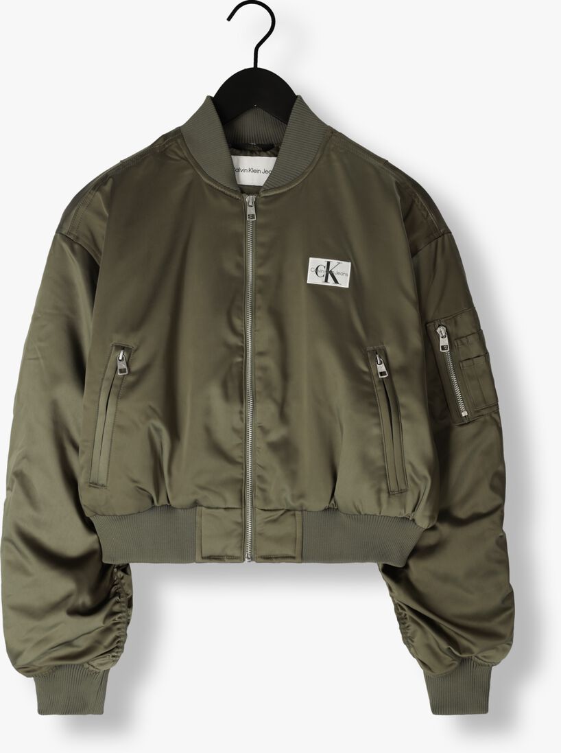 CALVIN KLEIN olijf calvin klein jack satin bomber
