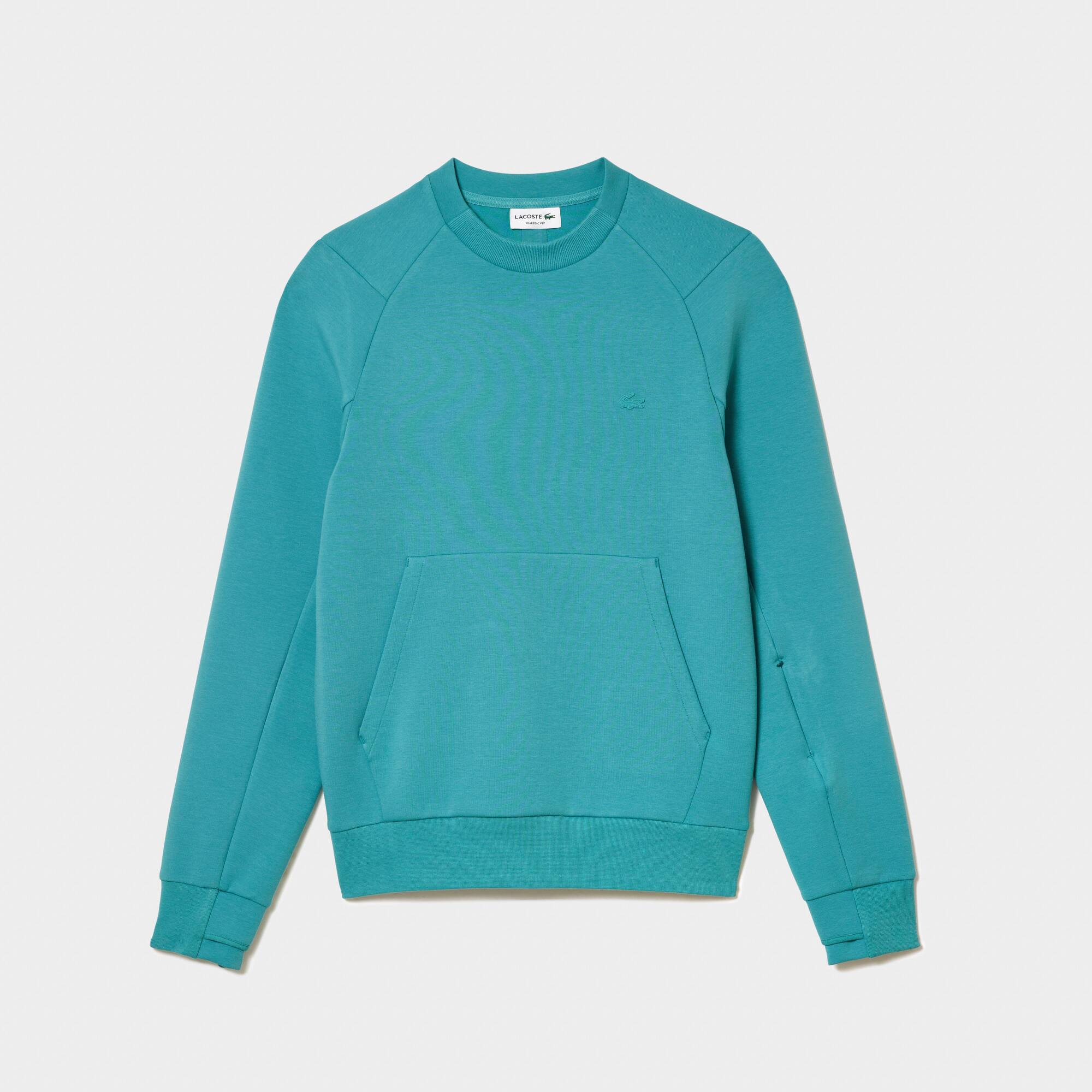 Herren Jogger Rundhals-Sweatshirt aus Baumwollmischung mit Kängurutasche Sweatshirts - Blau - Lacoste - Herren