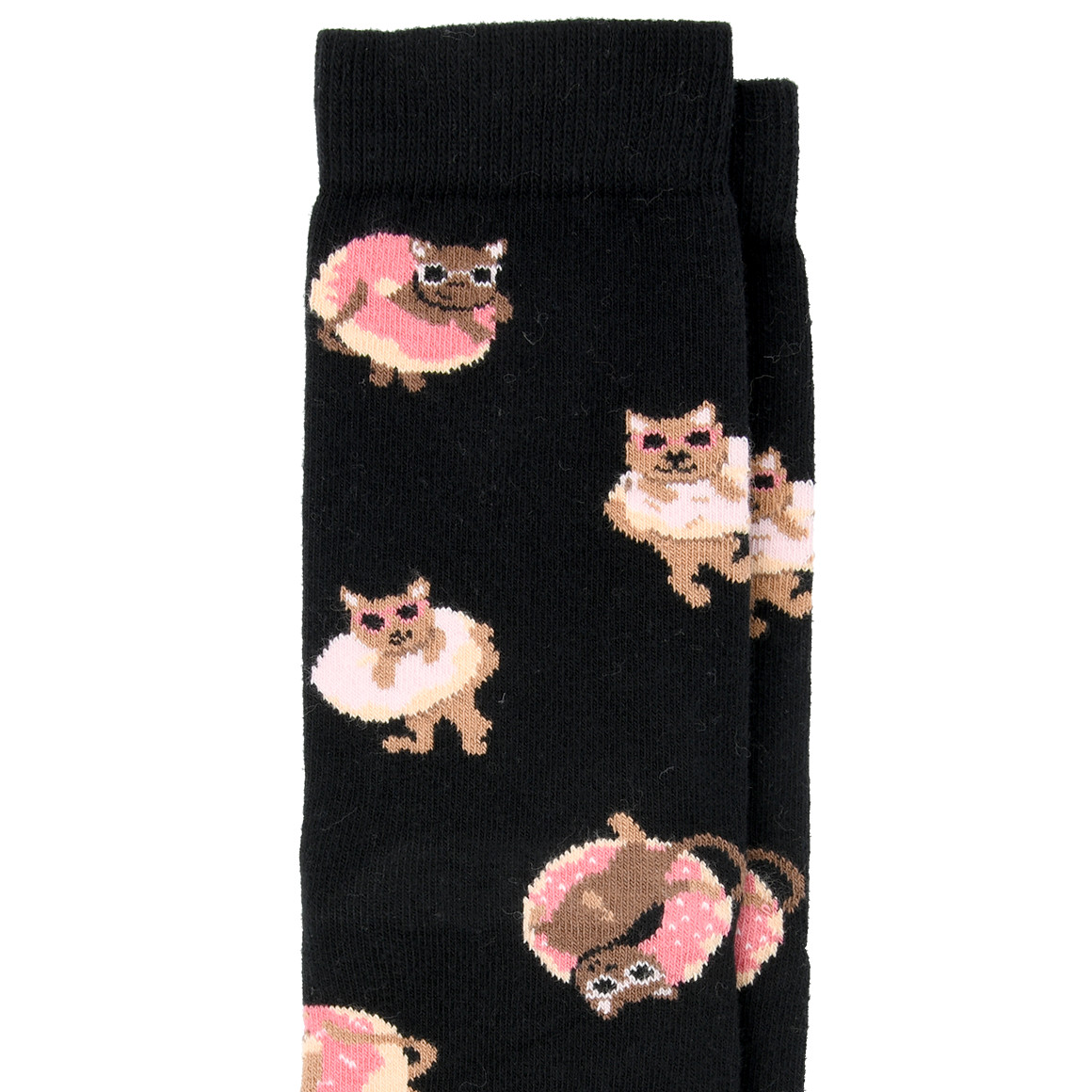 Gina Benotti 1 Paar Damen Socken mit Katzen-Motiven schwarz