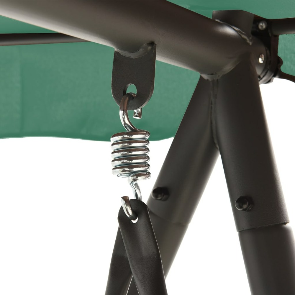 Balancelle de jardin avec auvent vert 198 cm tissu et acier
