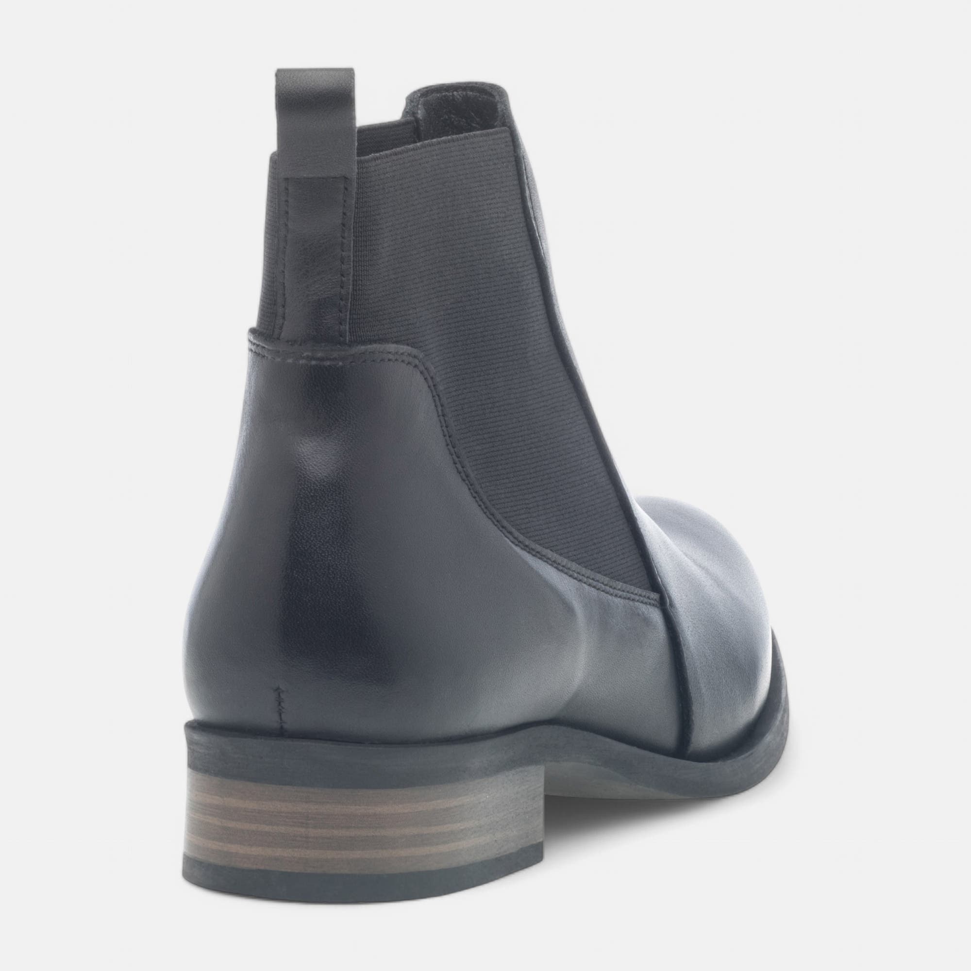Boots chelsea Femme en cuir noir