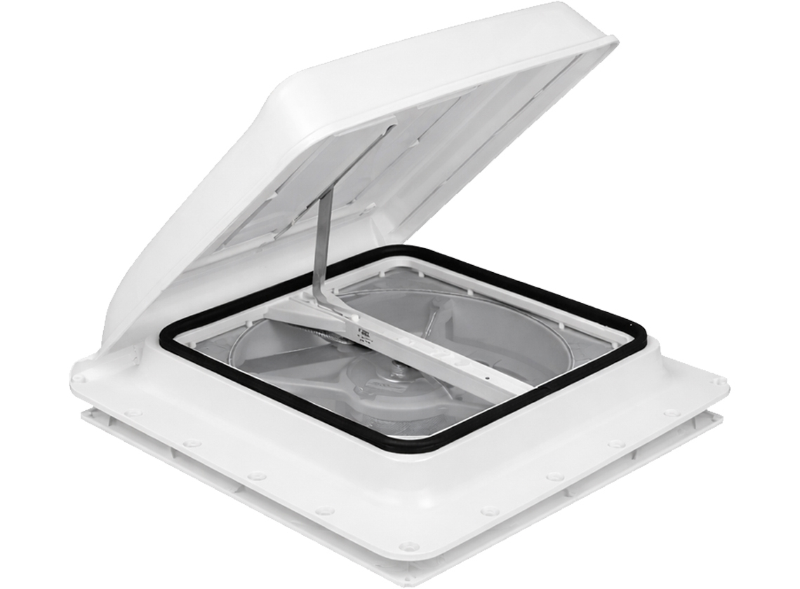 Fiamma Turbo Vent Premium 40 x 40 dakluik met ventilator - white