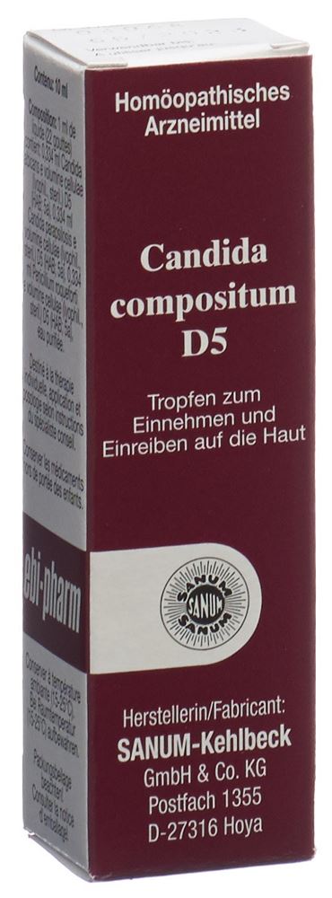 SANUM Candida compositum 5 D<br>10 ml, Flasche, Tropfen zum Einnehmen, Flüssigkeit