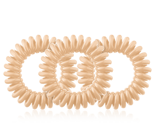 Invisibobble Power Haargummi-Ring mit gestärkter Spiralform To Be Or Nude To Be 3-Stück