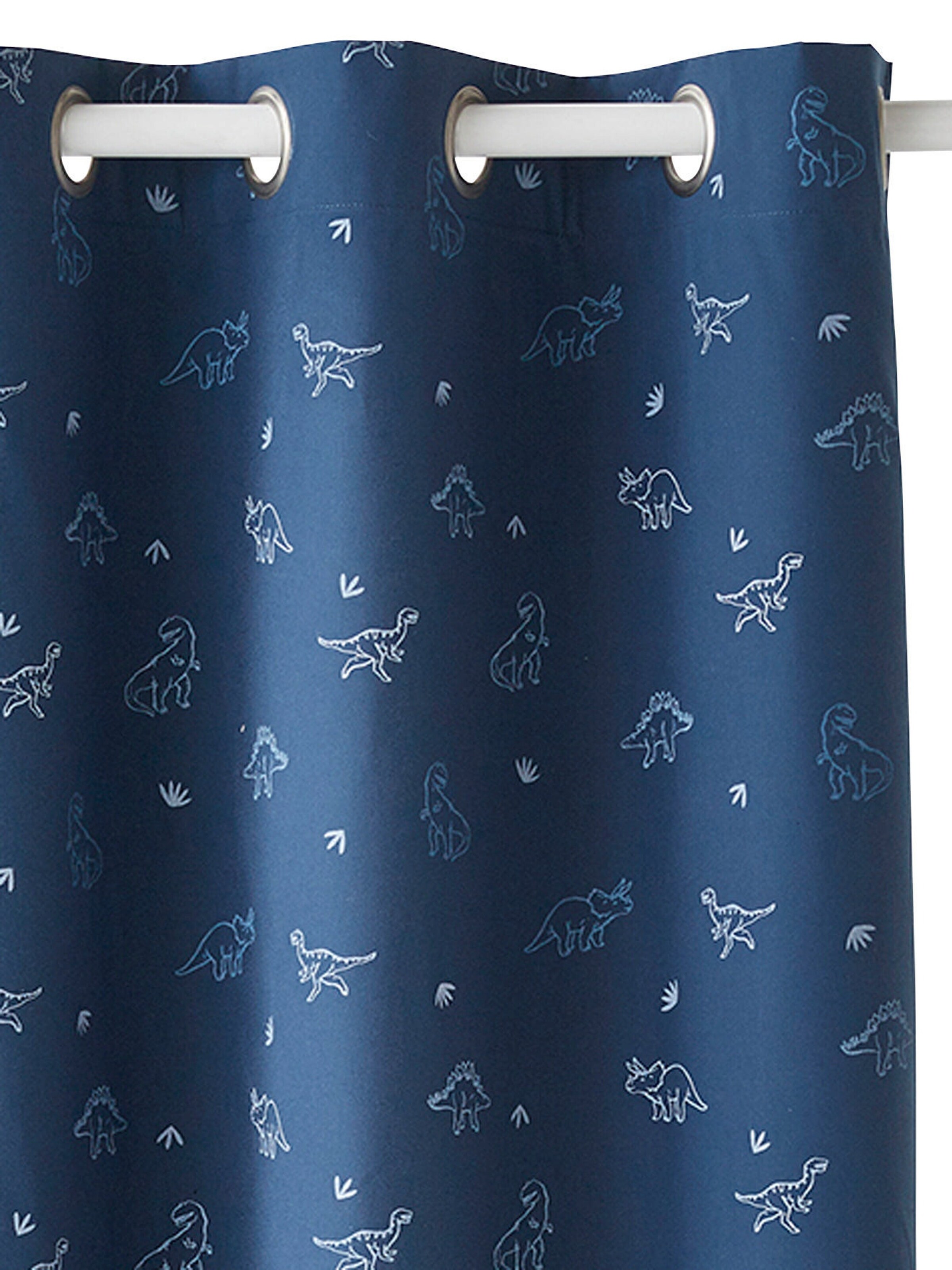 Vertbaudet Kinderzimmer Verdunkelungsvorhang DINO, Leuchtmotive blau