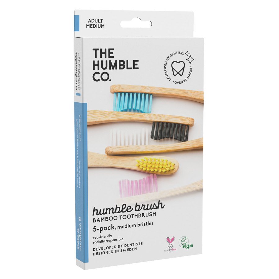 The Humble Co Flat Curved Adult Medium 5pcs