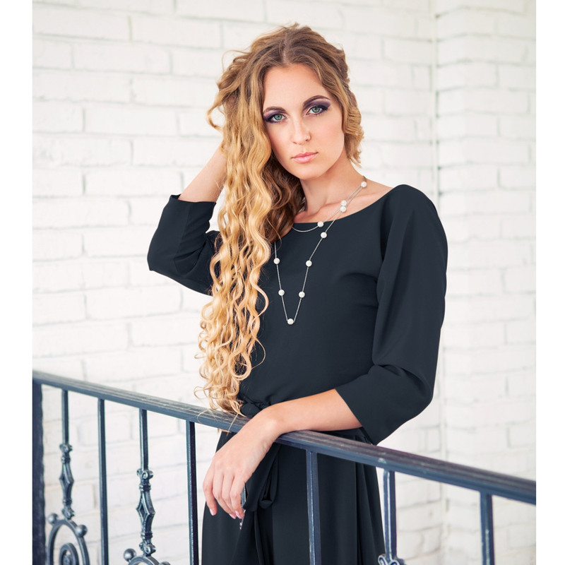 Sautoir - Long Collier Femme en Argent Massif 925/1000 et Perles de culture Blanches