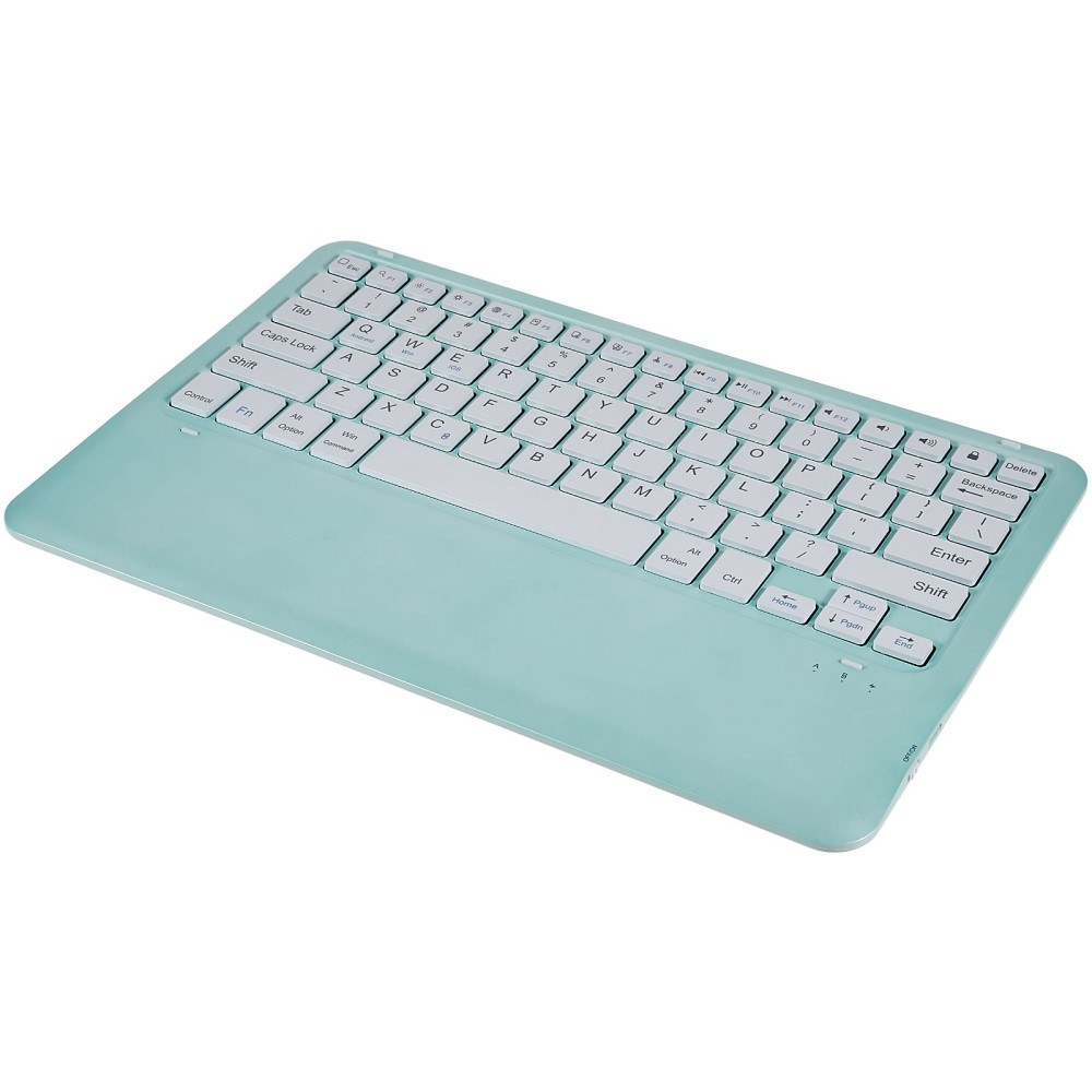 Samsung Galaxy Tab S8 Ultra Leder Tasche mit abnehmbarer Bluetooth Tastatur Keyboard   S-Pen Halterung (QWERTY) - Türkis