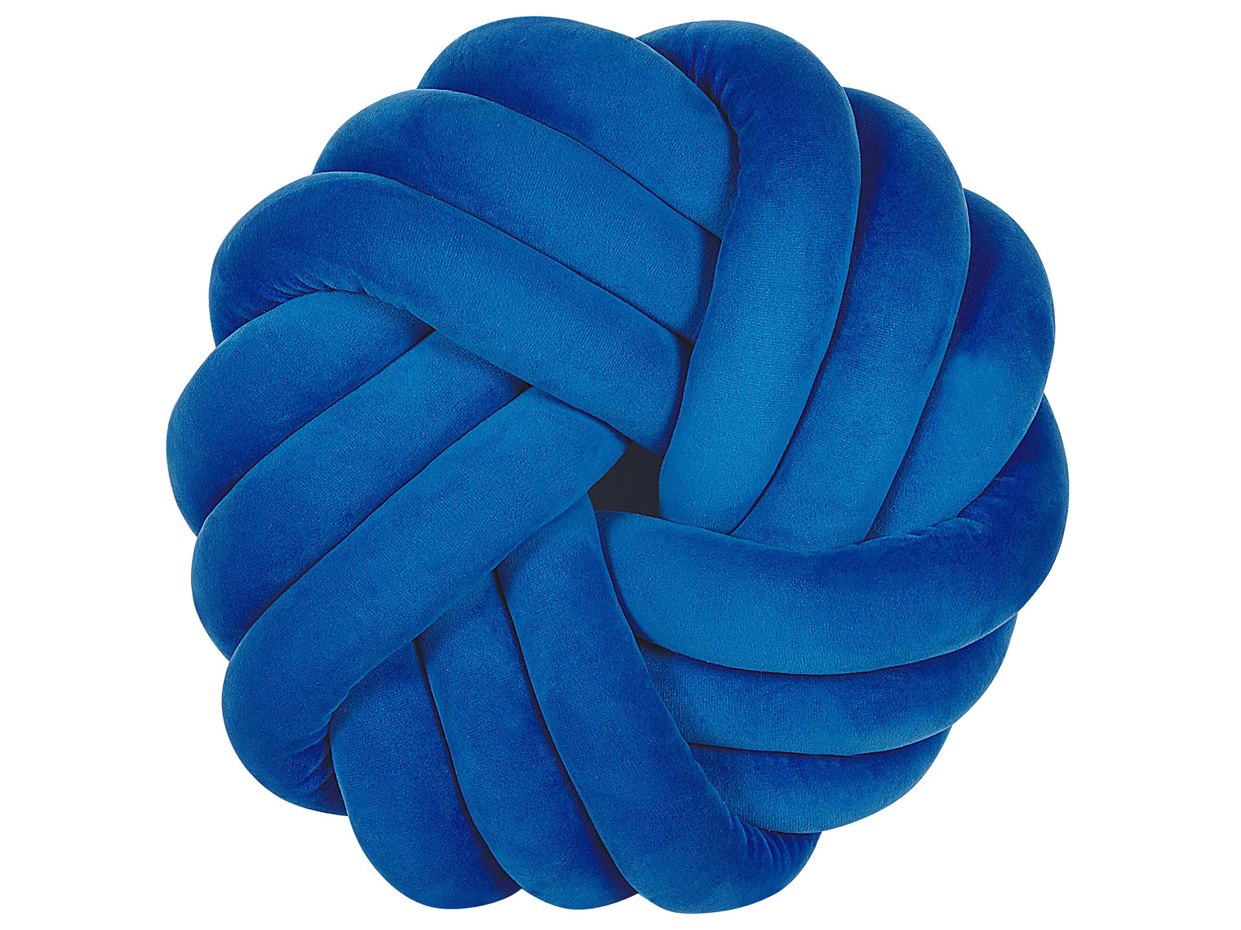 Sierkussen AKOLA Fluweel 30 x 30 cm Blauw effen