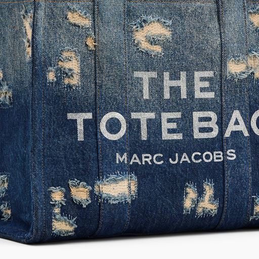 Marc Jacobs The Rip And Repair Denim Medium Tote Bag, Punk Indigo