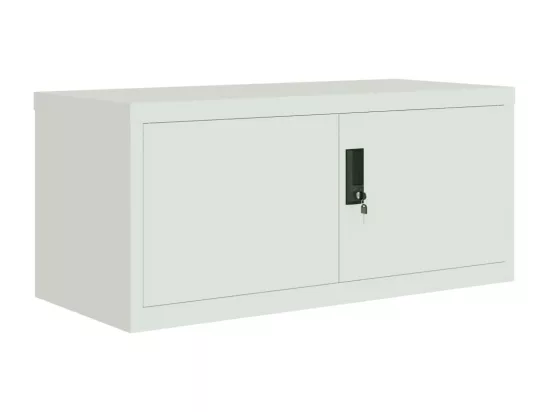 Classeur gris clair 90x40x130 cm acier