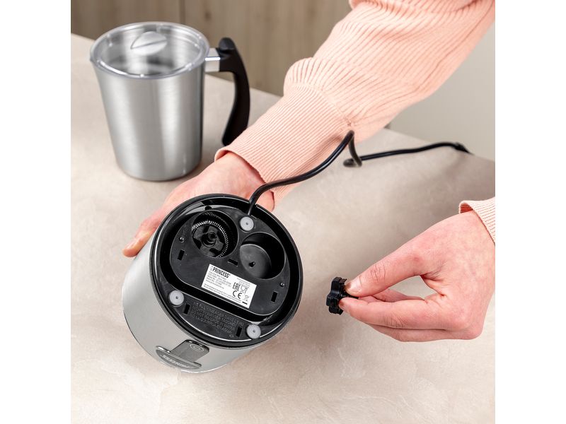 Princess Milchschäumer 500 ml, Silber Elektrischer Milchaufschäumer