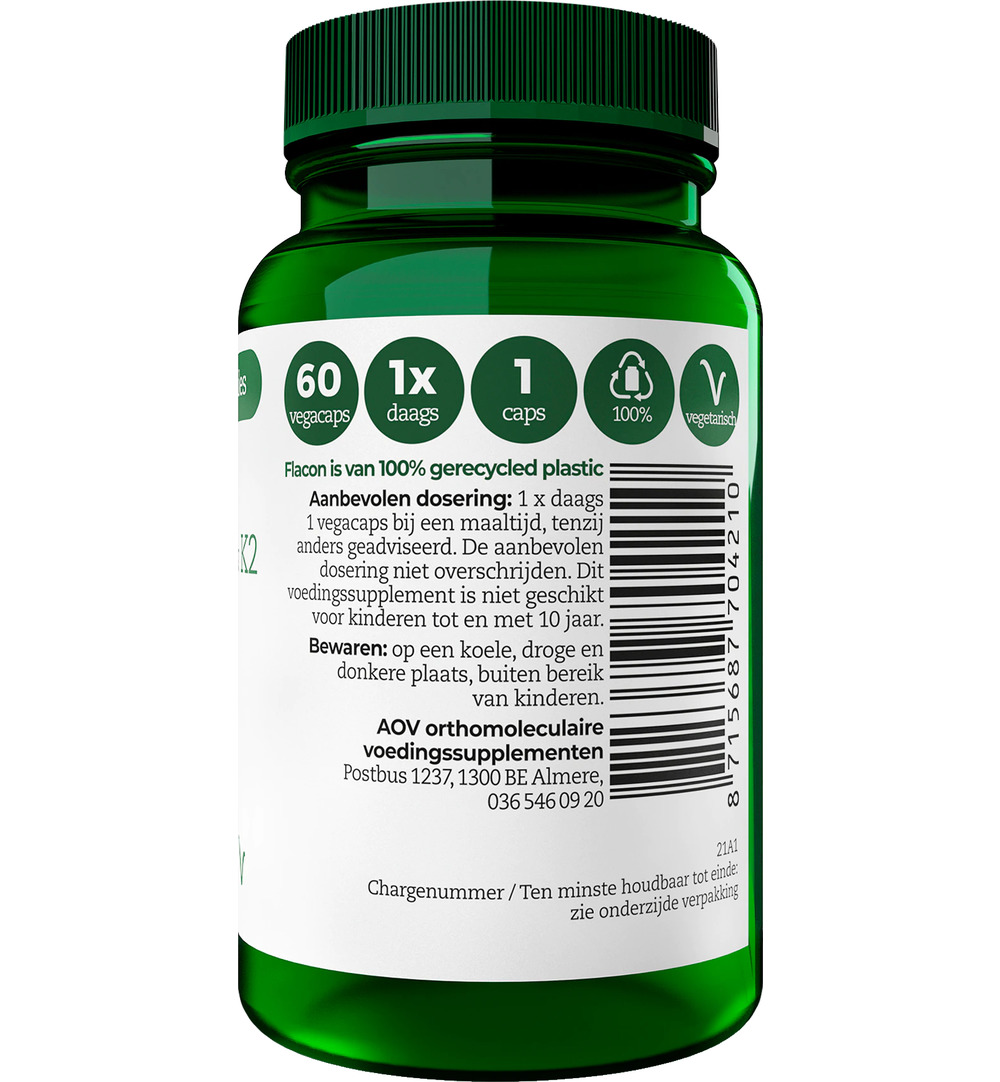 AOV 421 Vitamine D3 & K2 (60 vega capsules)