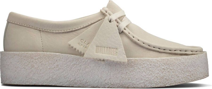 Clarks Witte Wallabee Cup Moccasin Lifestyle Schoen White Dames