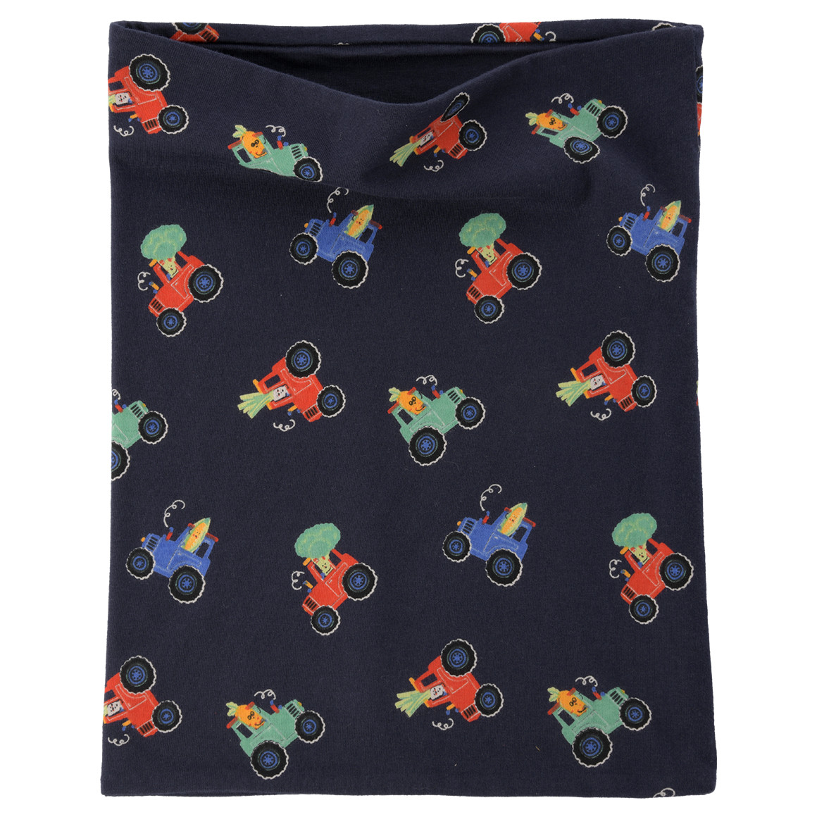 Topolino Jungen Snood mit Traktor-Allover dunkelblau