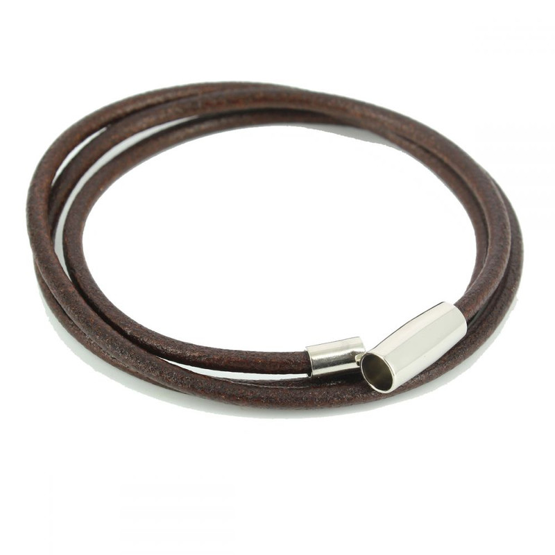 Bracelet Classico Homme Monart, marron foncé
