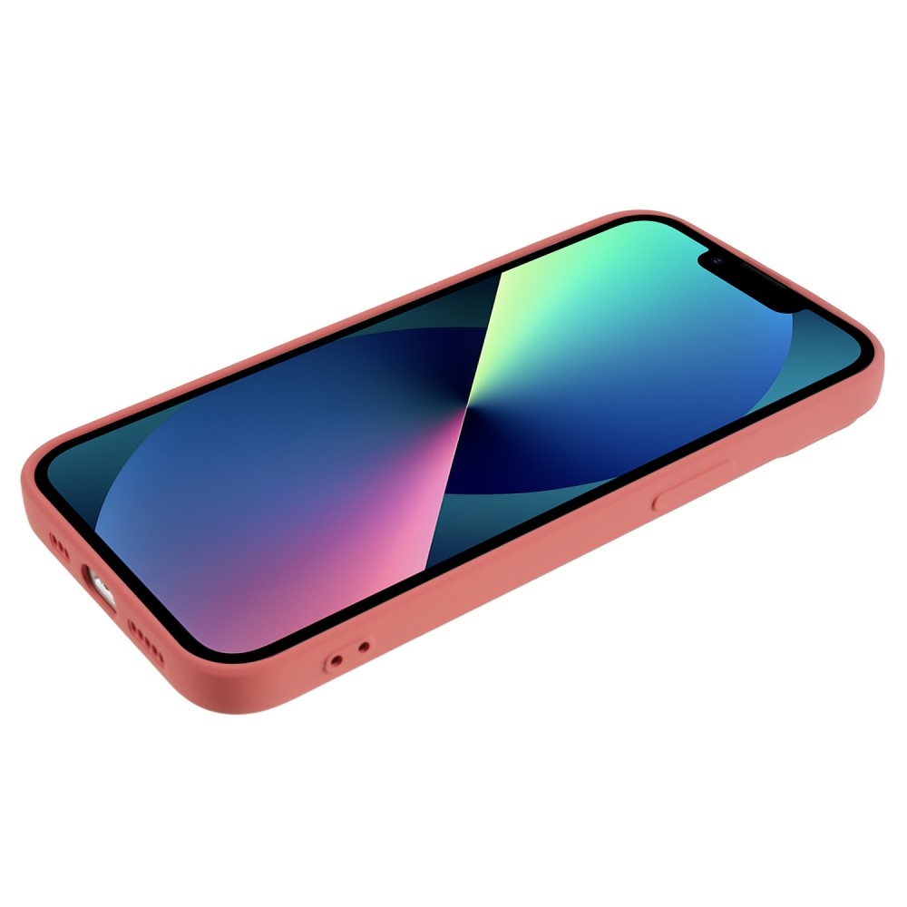 iPhone 13 Gummi Case Hülle mit Kameraschutz - Korall Rot (Matt)