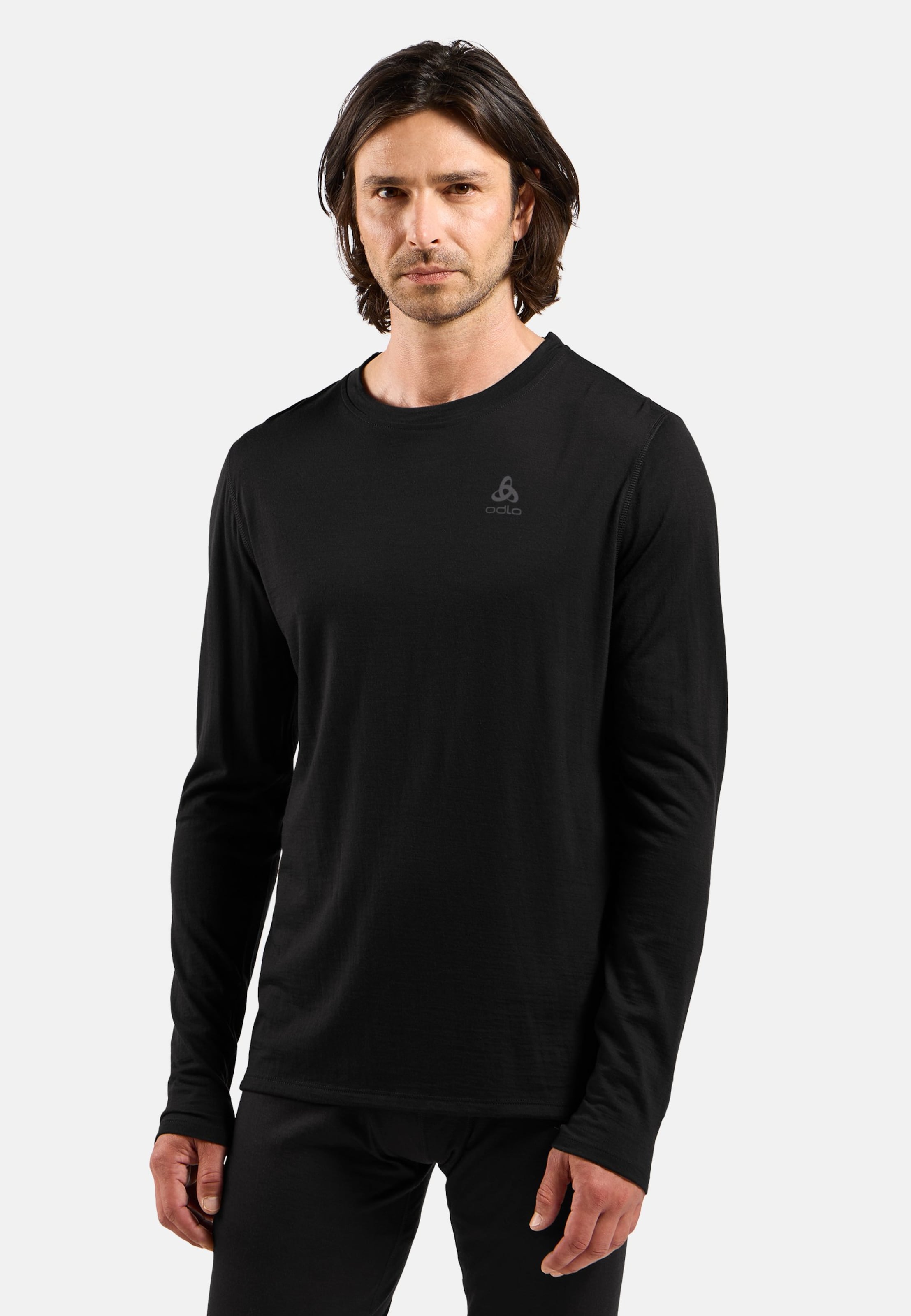 Natural Merino 160 Base Layer Langarmshirt in black