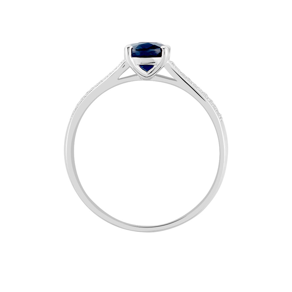 Bague Crista Or Blanc Saphir Et Diamant