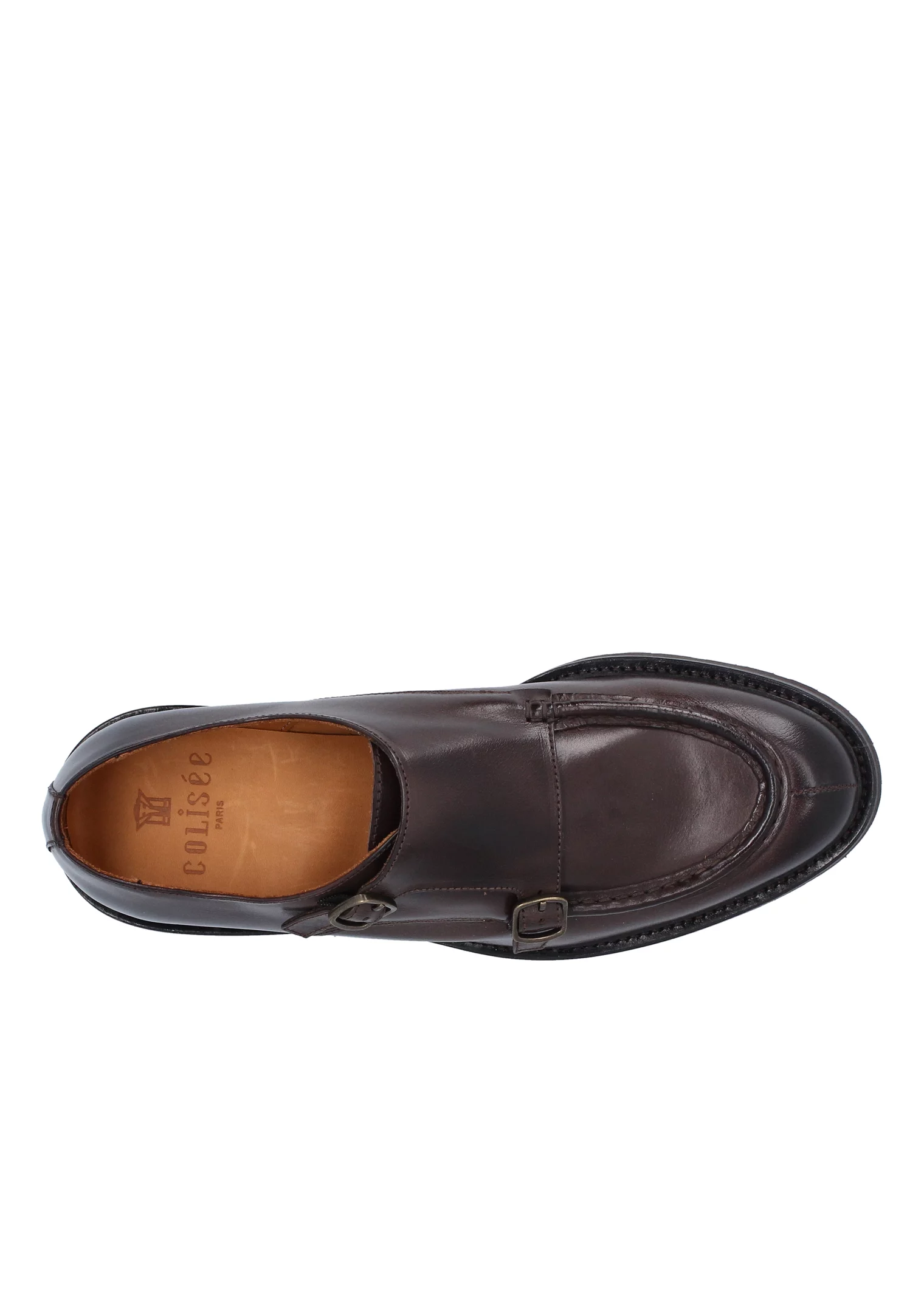 DOUBLE BOUCLE TOMMASO CUIR MARRON