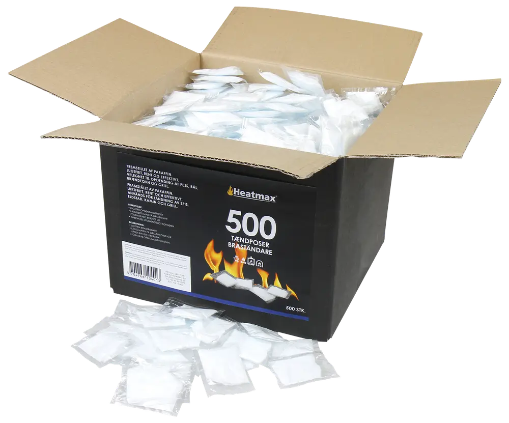 Heatmax Optænding - Tændposer 500 stk.