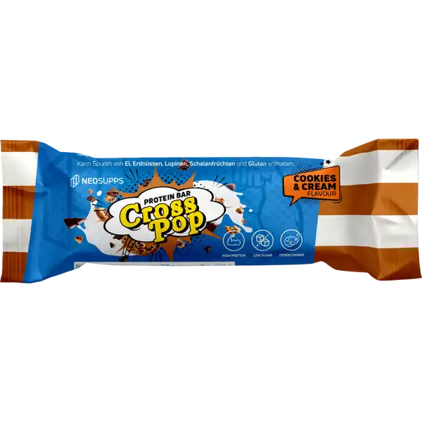CrossPop Cookies & Cream Proteinriegel