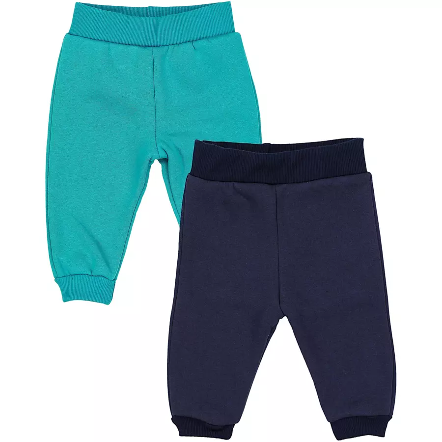 TupTam Baby Jungen Hosen Fleece Angeraut Winter 2er Pack dunkelblau
