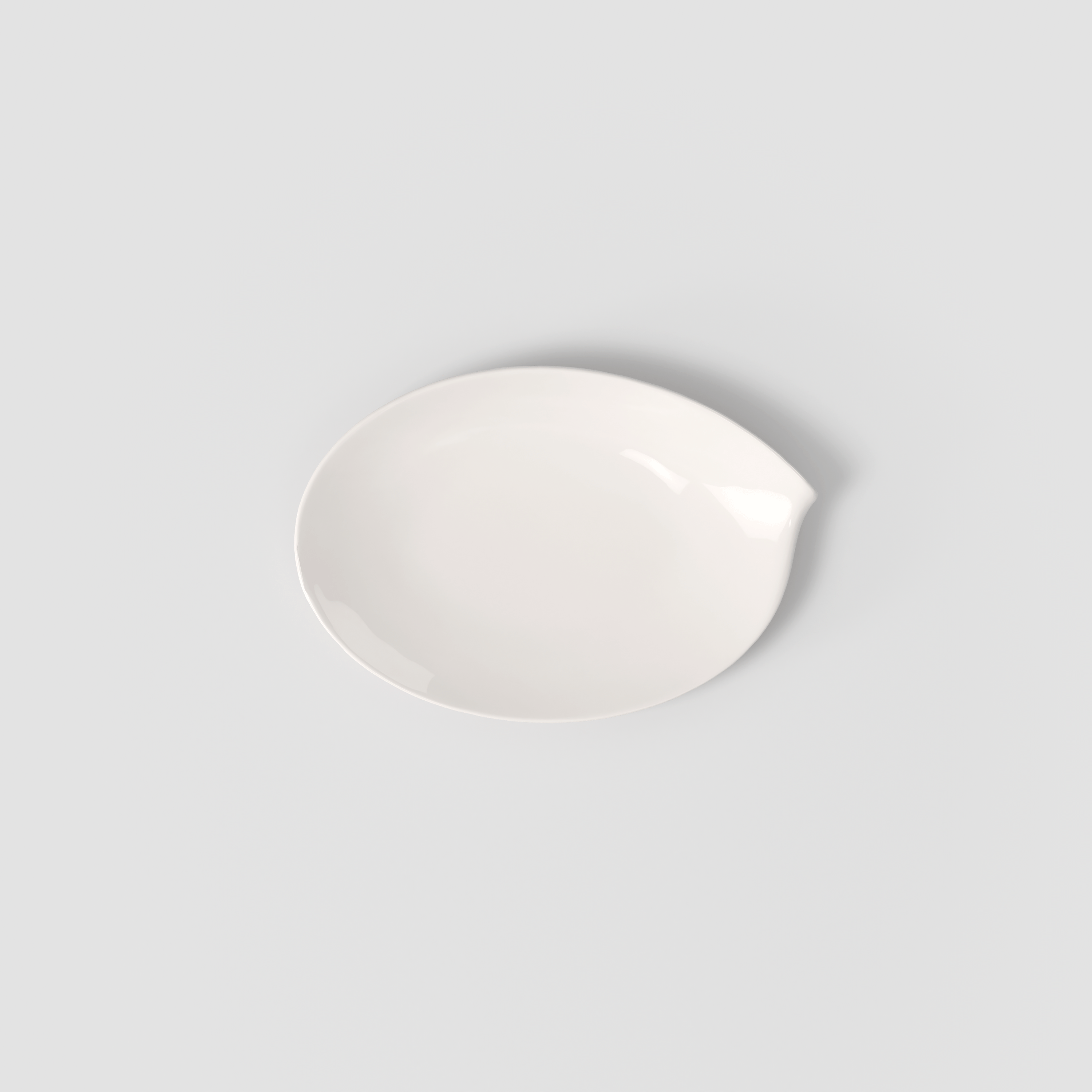 Flow Serving tray White, 13.8'' x 9.5'', Premium Porcelain