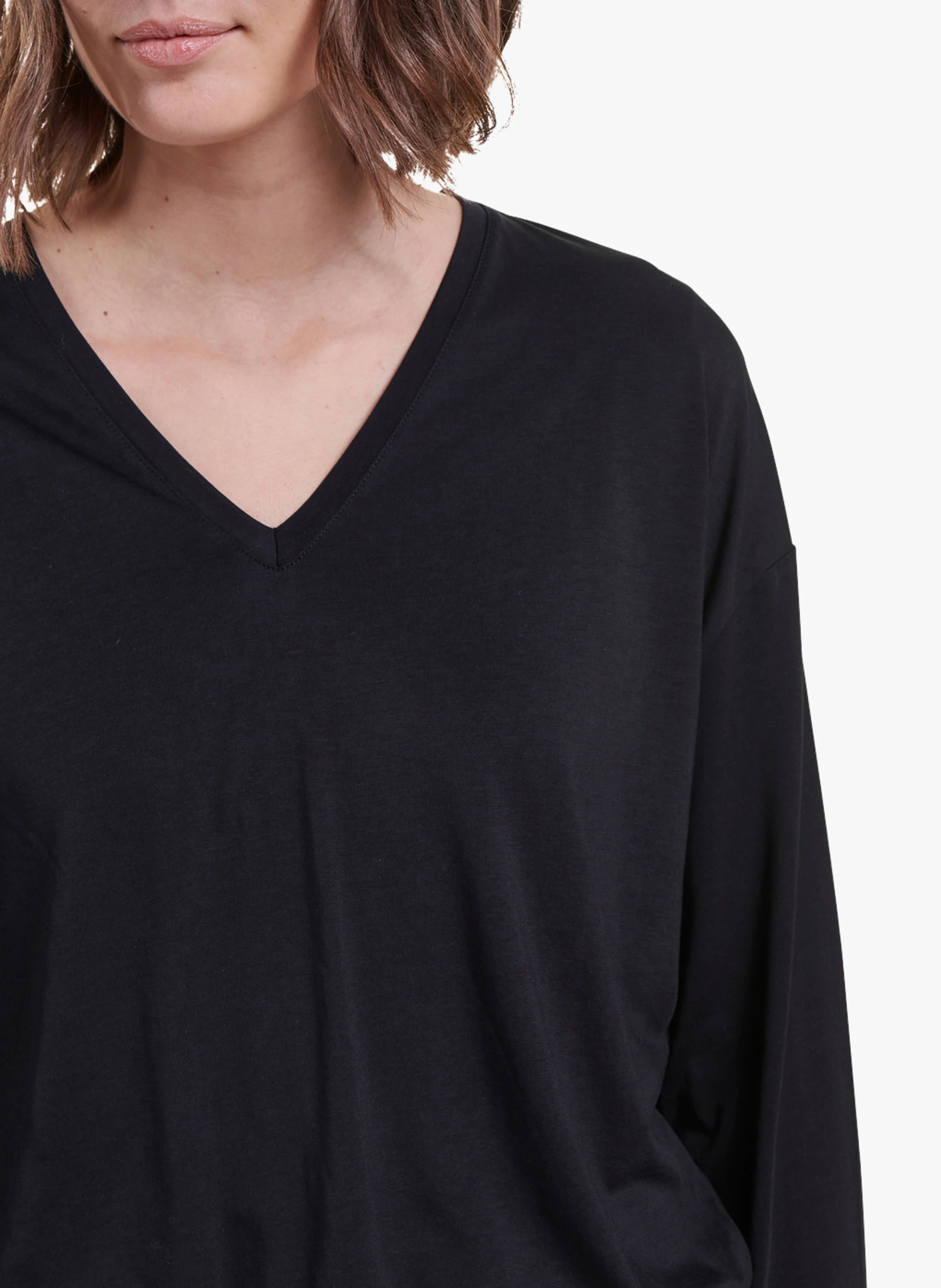 Tee-shirt col V| Noir