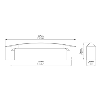 Greep Abel rvs look 147mm