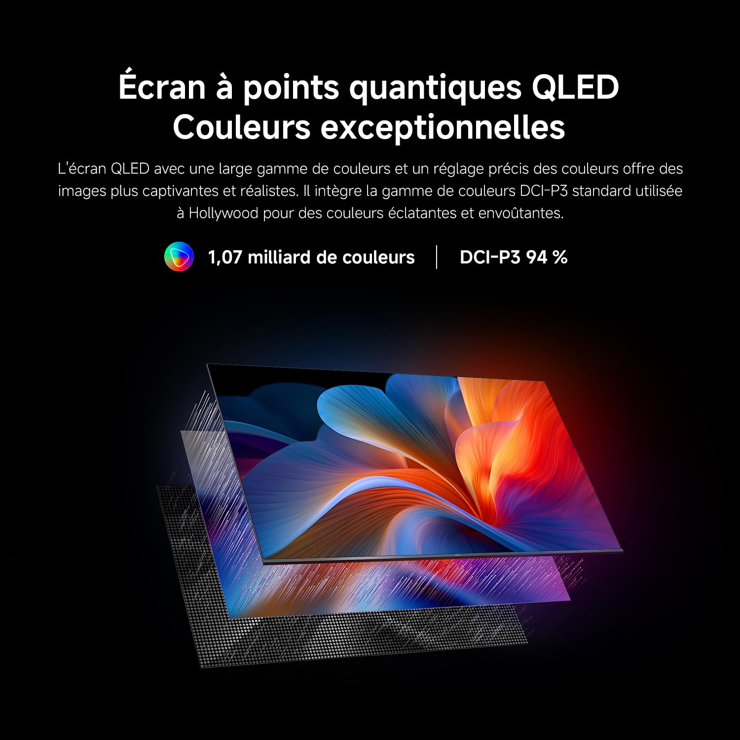 XIAOMI TV F Pro 55, 140 cm (55 Pouces), 4K UHD QLED, Smart TV, Fire TV, Contrôle Vocal Alexa, HDR10+, Mode Game Boost 120Hz, MEMC, 2Go+32Go, Compatibl