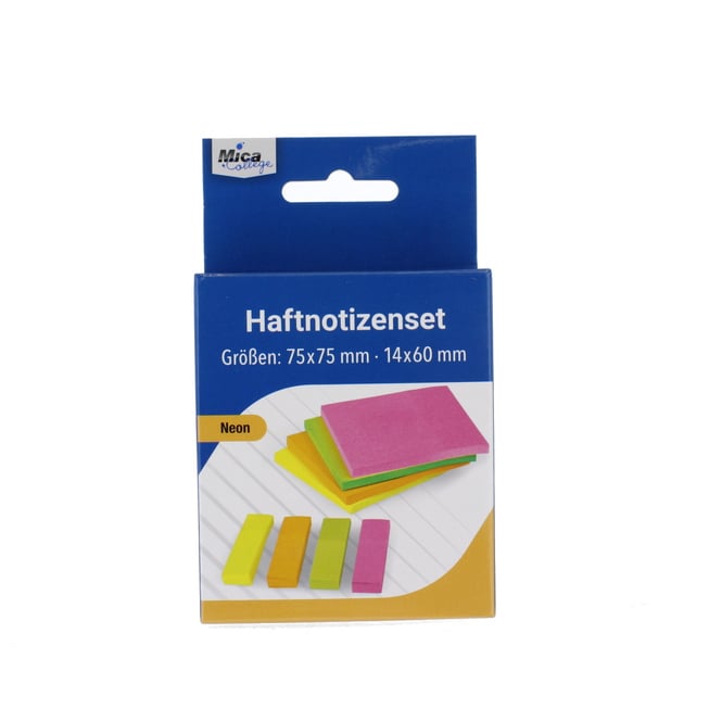 Haftnotizenset - Neon - 8 Blöcke à 50 Blatt
