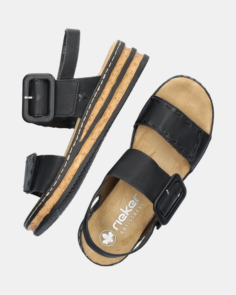 Rieker Antistress Sandalen  - zwart