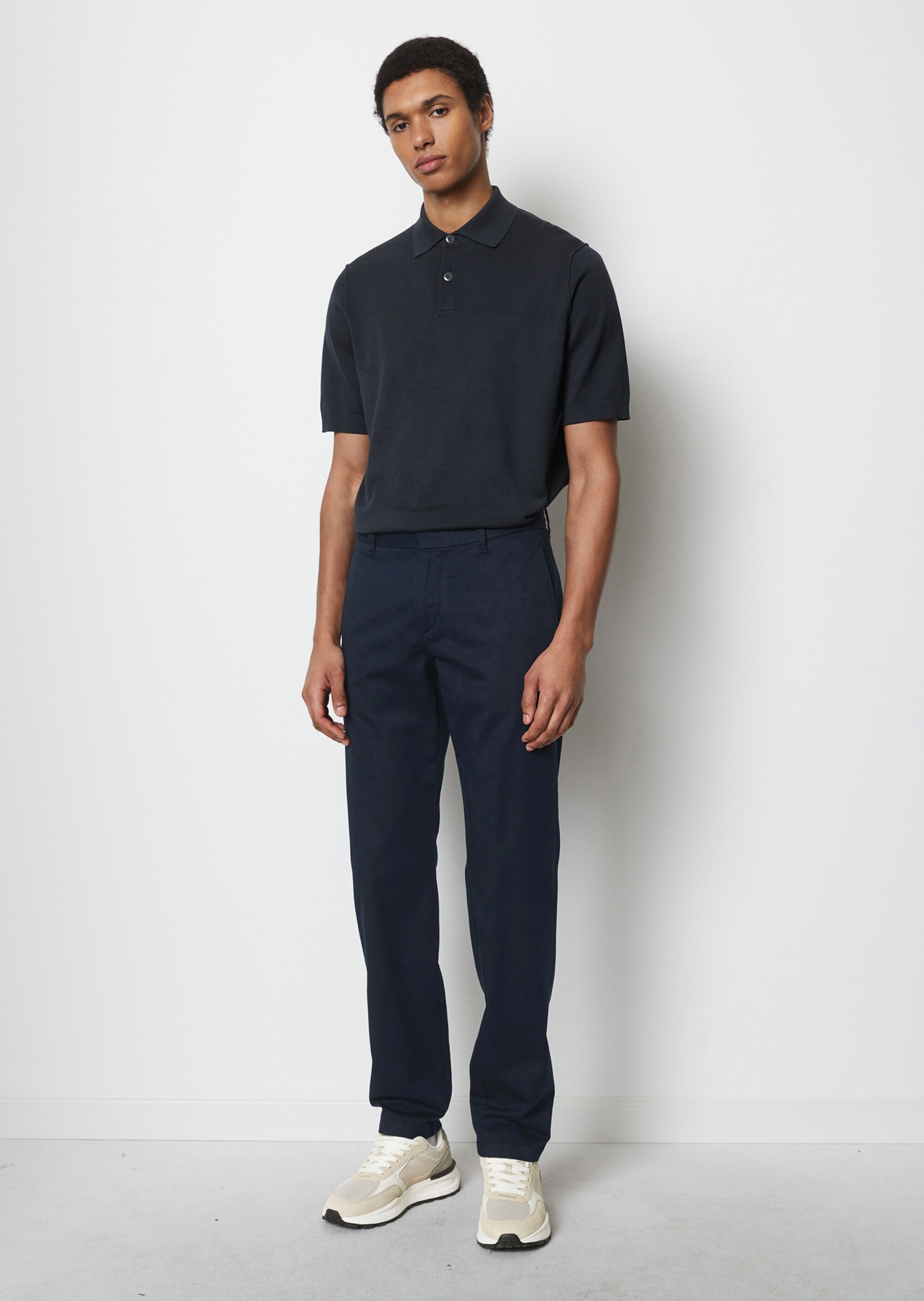 Strick-Poloshirt regular in Strick-Optik