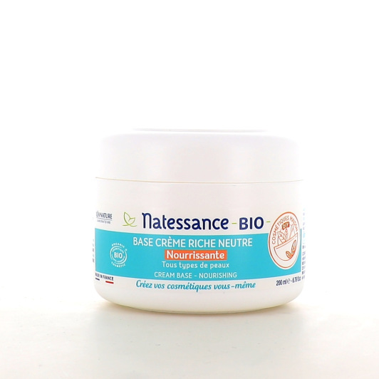 Natessance Base crème riche neutre bio - Soin visage et corps