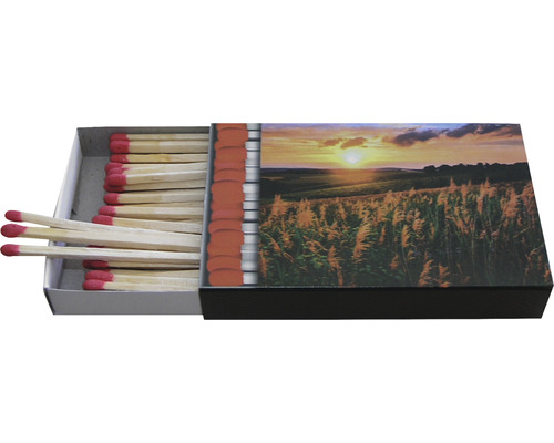 Flamax lange lucifers, verpakkingen van 50 x 55 stuks, 100 mm lang.