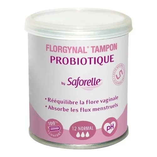 Florgynal Tampon Normal - Boîte de 12 tampons probiotiques sans applicateur