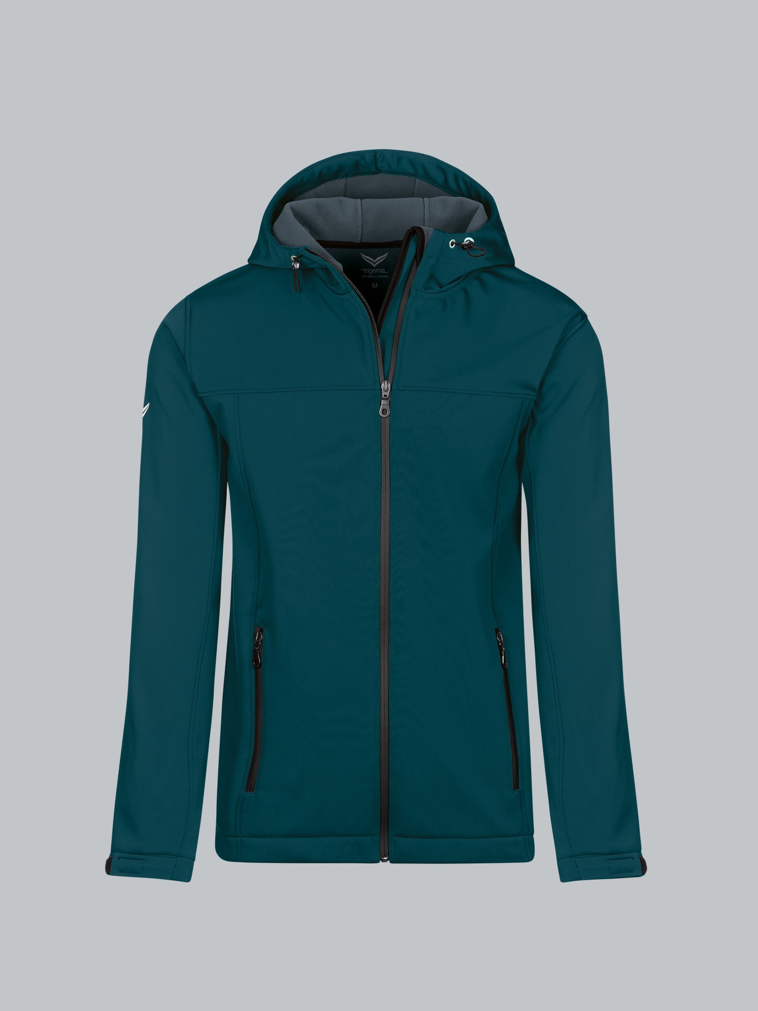 Klassische Softshell–Kapuzenjacke Saphir