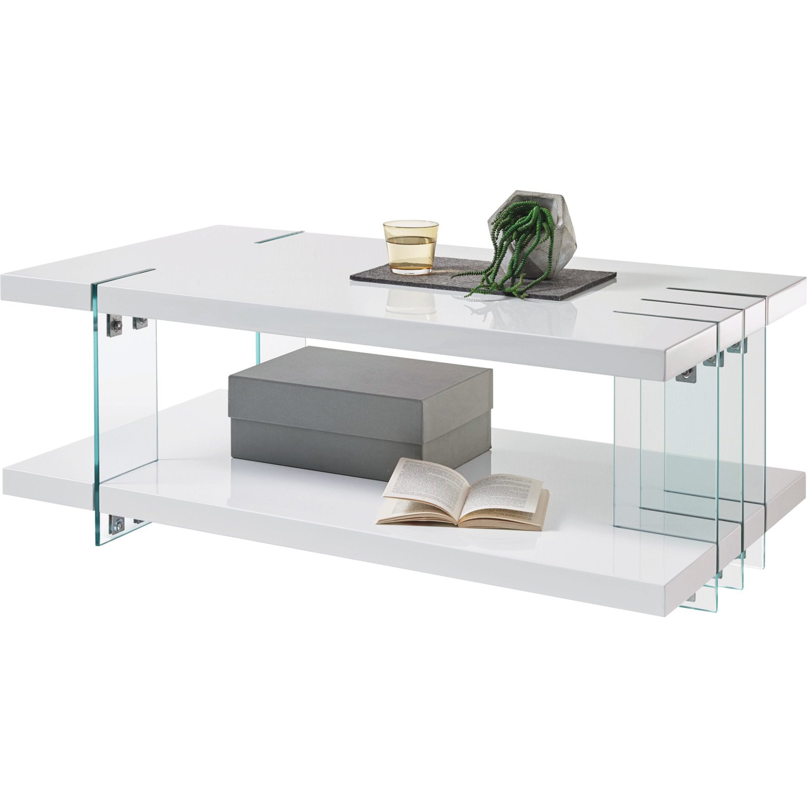 Salontisch Dallas MDF weiss Hochglanz