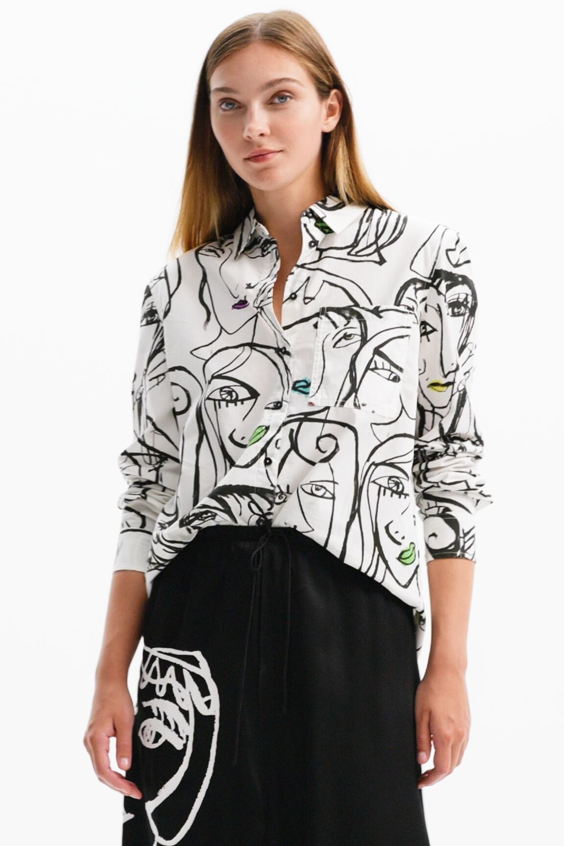Chemise visages arty
