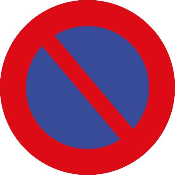 panneau rond interdit de stationner