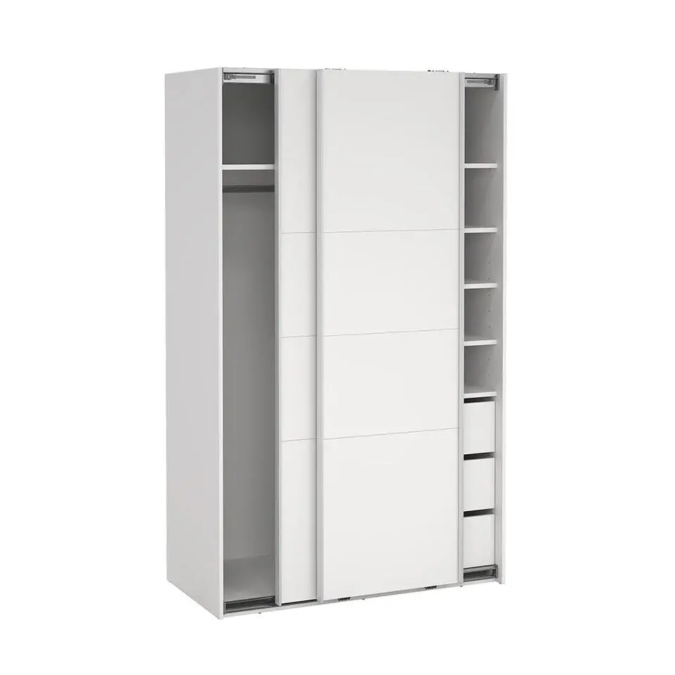 Hioshop Catania schuifdeurkast 2 deuren 120x200cm wit