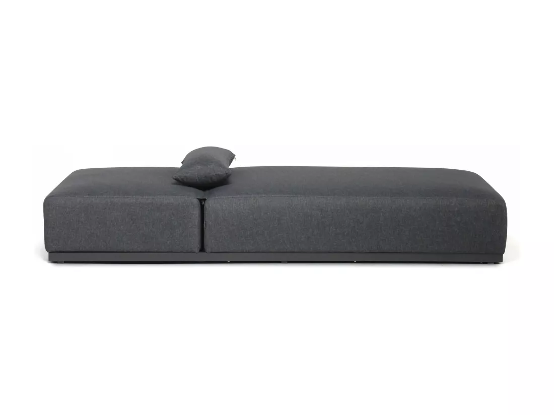 Bain de soleil avec coussin inclinable 5 positions gris - Havana